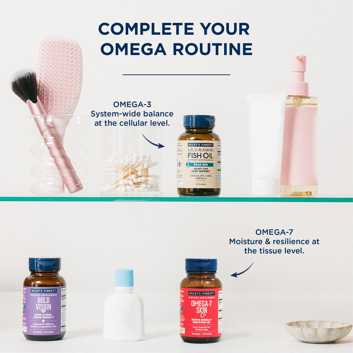 Wiley's Finest Omega-7 Peau, détails sur les ingrédients et la qualité