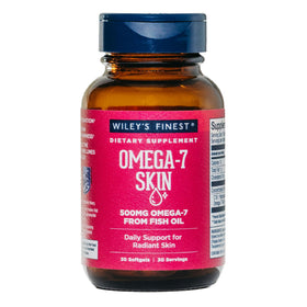 Wiley's Finest Omega-7 Peau gélules de 500mg, vue avant du produit
