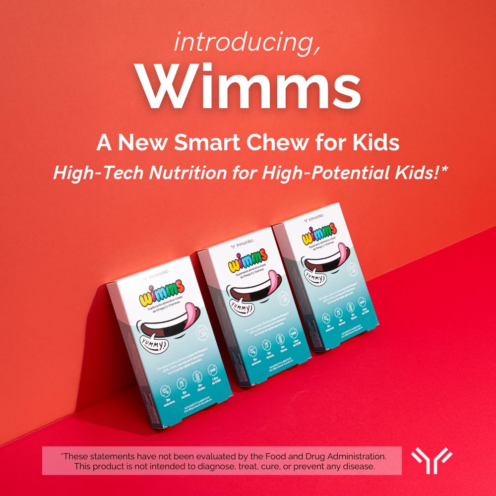 WIMMS Smart Chews Enfants 600mg DHA & EPA gummies individuelles