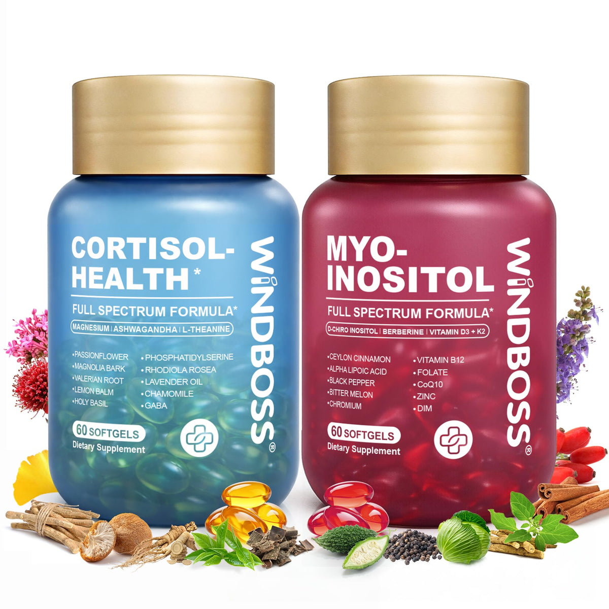 Windboss Compléments Alimentaires Myo Inositol 120 gélules vue de face