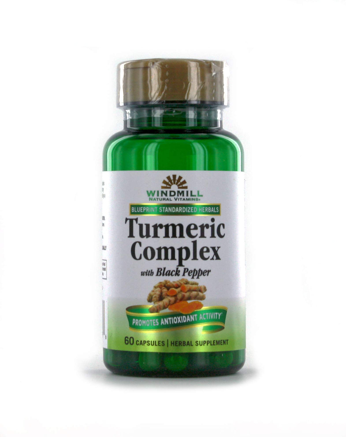 Windmill Complexe Curcuma 1500 mg gélules avec poivre noir, vue de face