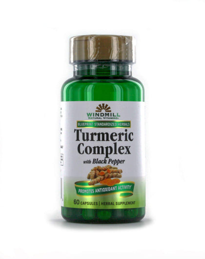 Windmill Complexe Curcuma 1500 mg gélules avec poivre noir, vue de face