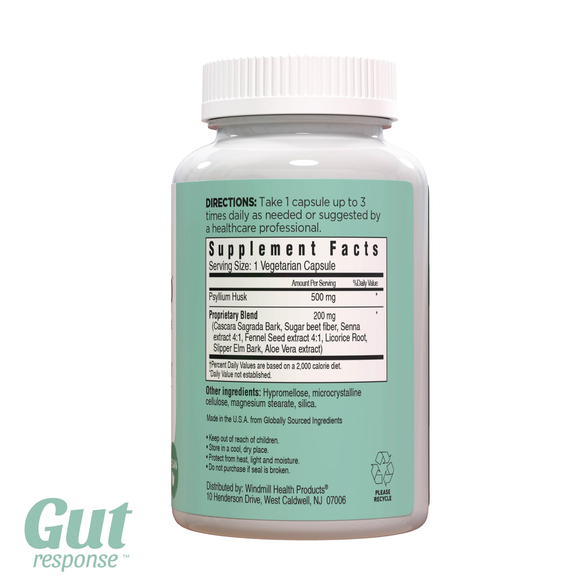 Windmill Gut Response CleanSweep bottle with 90 capsules