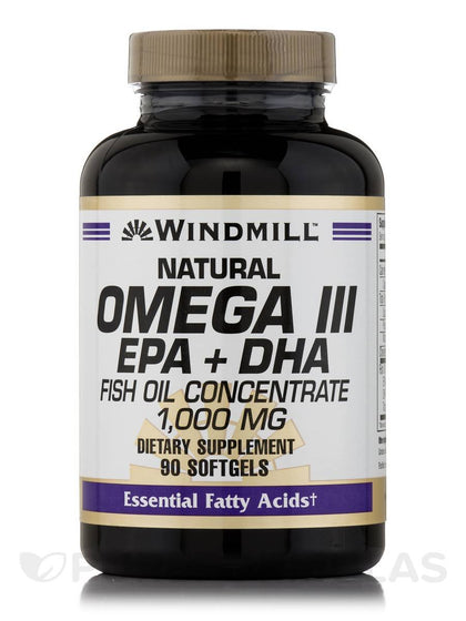 Windmill Huile de Poisson Omega 3 1 000 mg gélules, vue avant