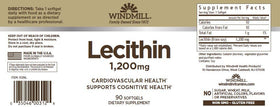 Windmill Lecithin 90 gélules souples, présentation avec une gélule en main