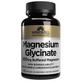 Windmill Magnésium Glycinate 200mg 120 capsules devant l'emballage