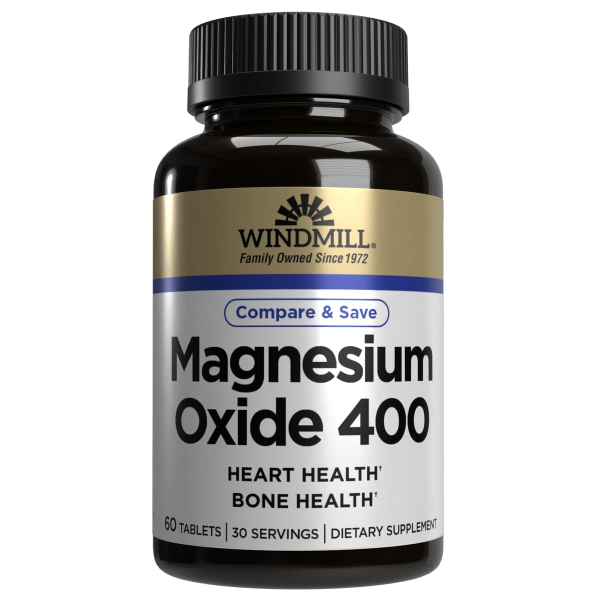 Windmill Magnésium Oxyde 400 mg boîte de 60 capsules vue de face