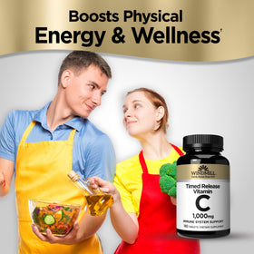 Windmill Vitamine C 1 000 mg comprimés sur une table