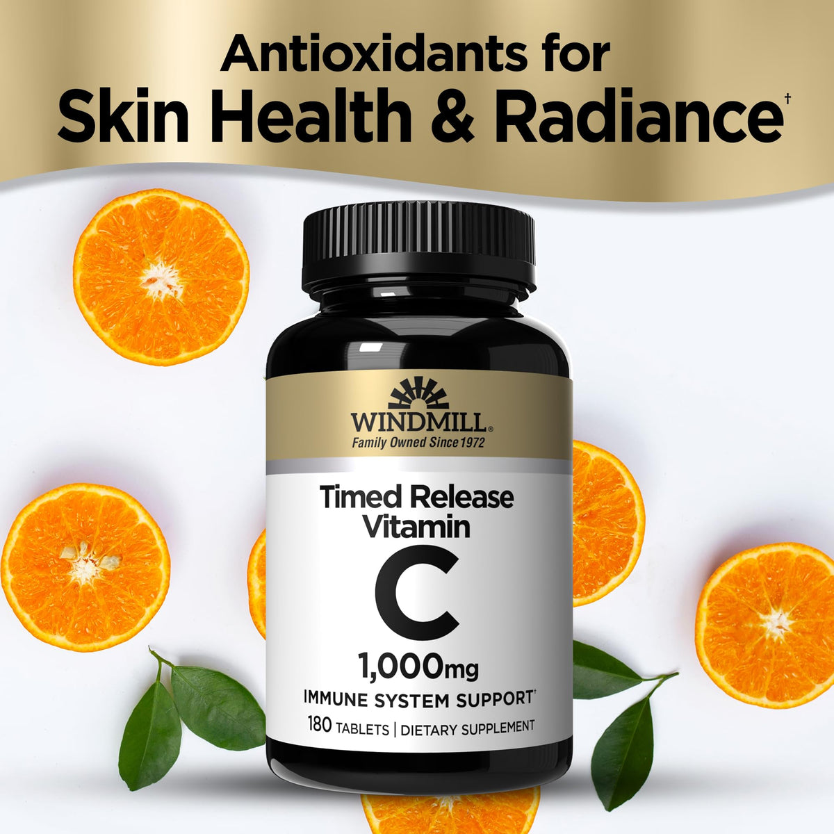 Windmill Vitamine C 1 000 mg étiquette avec ingrédients