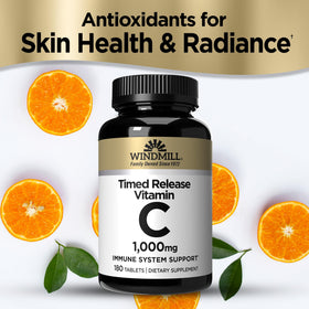 Windmill Vitamine C 1 000 mg étiquette avec ingrédients