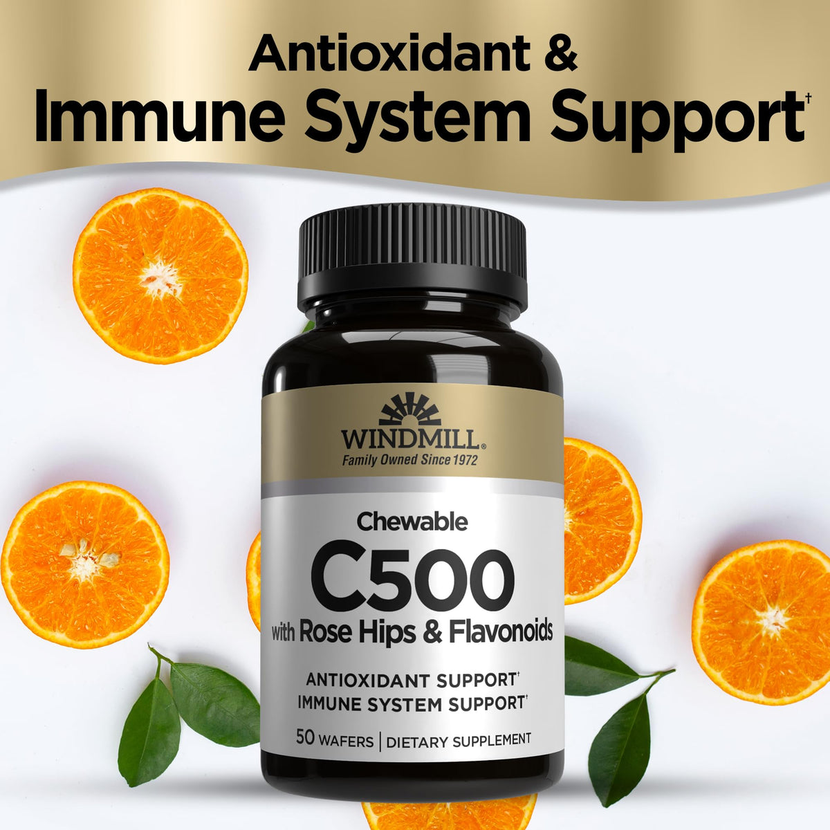Windmill Vitamine C 500 mg emballage avec églantier