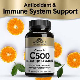 Windmill Vitamine C 500 mg emballage avec églantier