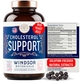 WINDSOR BOTANICALS Compléments Alimentaires Cholestérol 90 Capsules Végétales vue de face