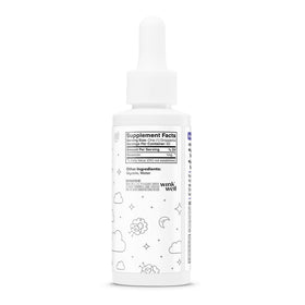Wink Naturals Gouttes de Mélatonine Liquide pour Enfants 1mg arrière du flacon