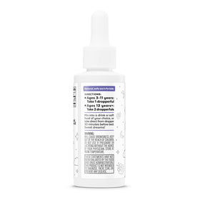 Wink Naturals Gouttes de Mélatonine Liquide pour Enfants 1mg dans un verre de jus