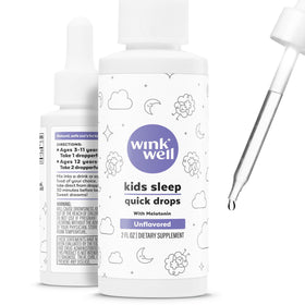 Wink Naturals Gouttes de Mélatonine Liquide pour Enfants 1mg flacon avant