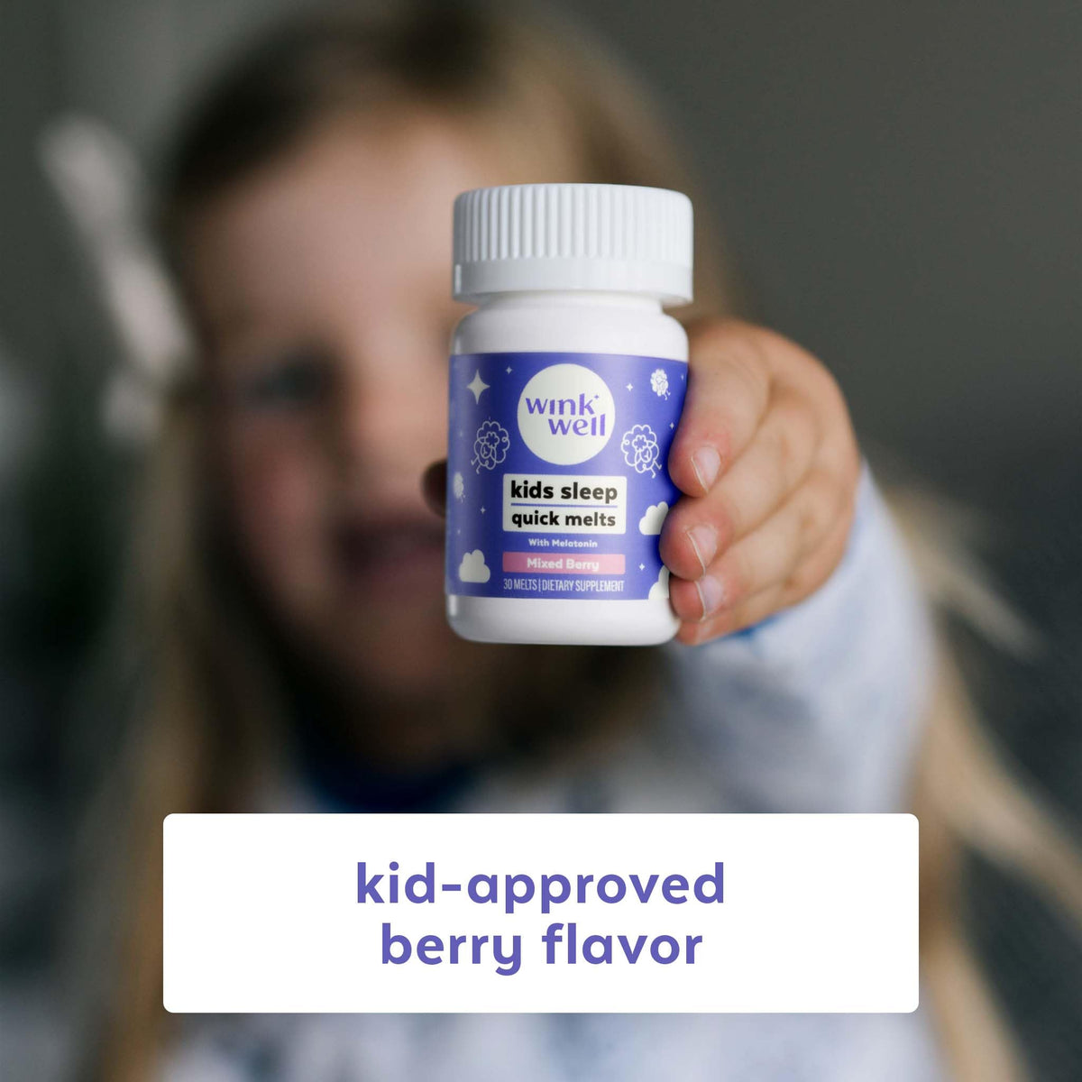 Wink Naturals Melatonin pour enfants 1mg utilisation avant le coucher