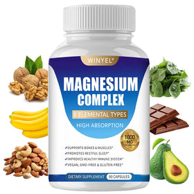 WINYEL Complément Alimentaire Magnésium 1000mg 90 Capsules - Vue de face
