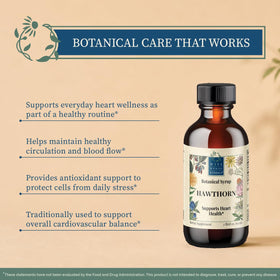 Wise Woman Herbals Sirop Botanique Aubépine étiquette avant