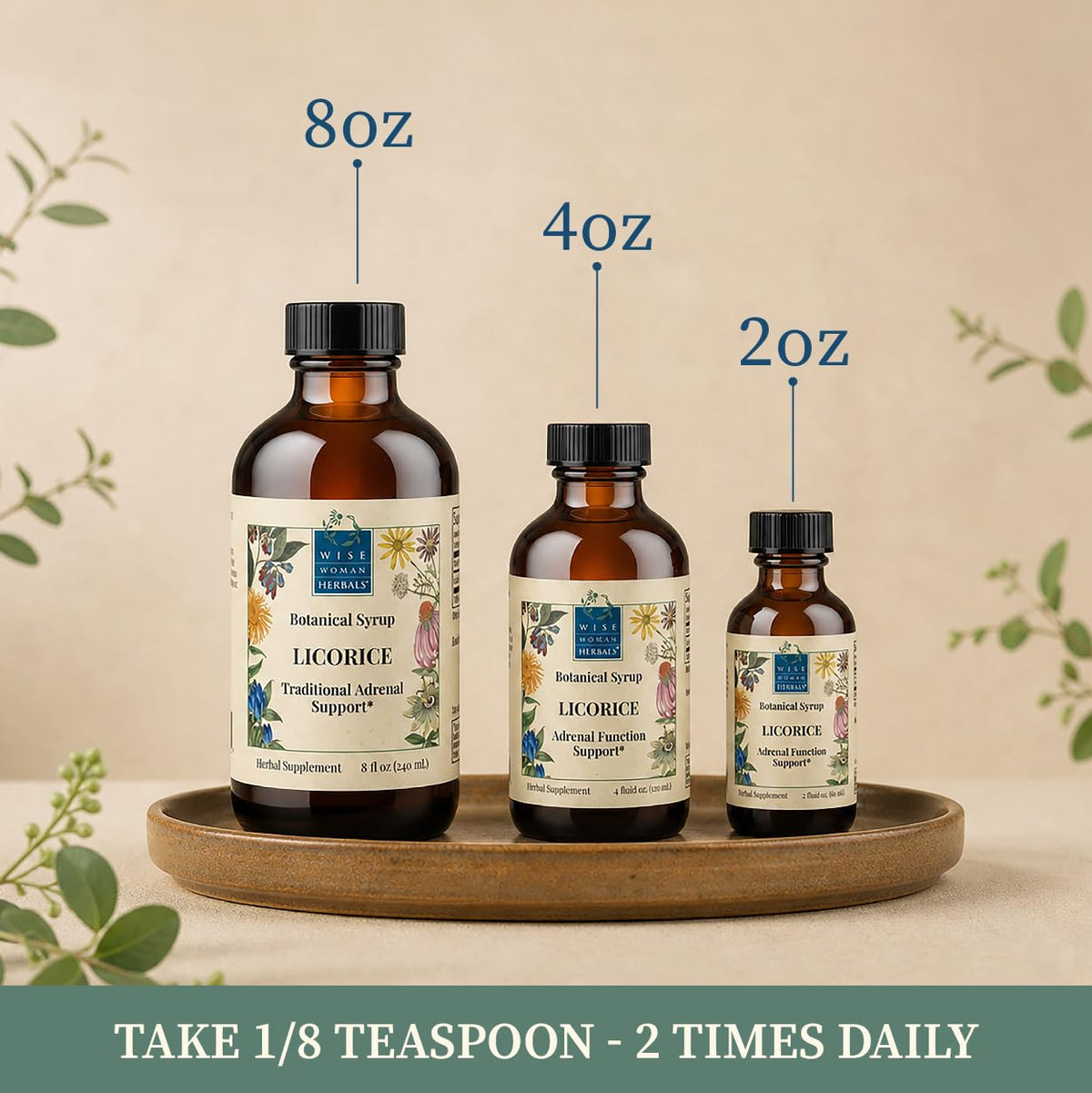 Wise Woman Herbals Sirop Botanique Réglisse 60 ml en utilisation