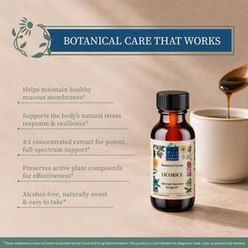 Wise Woman Herbals Sirop Botanique Réglisse 60 ml sur fond naturel