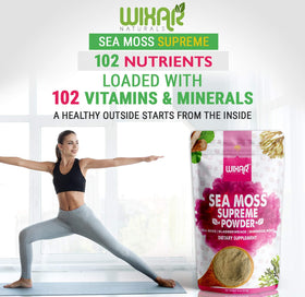 WIXAR NATURALS Poudre d'Irish Sea Moss 240g avec cuillère pour dosage