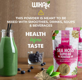 WIXAR NATURALS Poudre d'Irish Sea Moss 240g étiquette détaillée