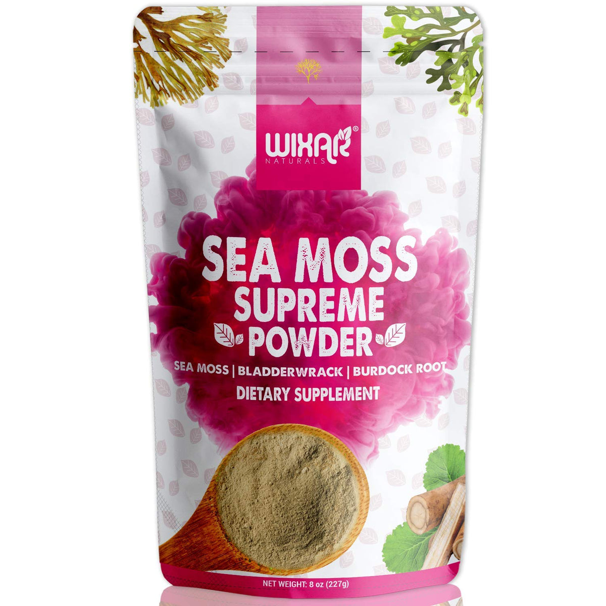 WIXAR NATURALS Poudre d'Irish Sea Moss 240g vue de face