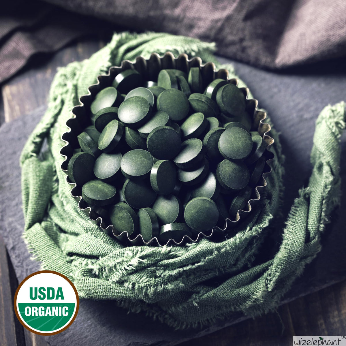 Wizelephant Tablettes de Spiruline et Chlorelle Bio - présentation du produit