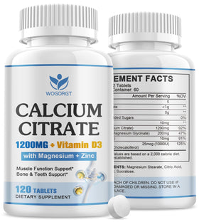 WOGORGT Calcium Citrate 1200mg comprimés vue avant