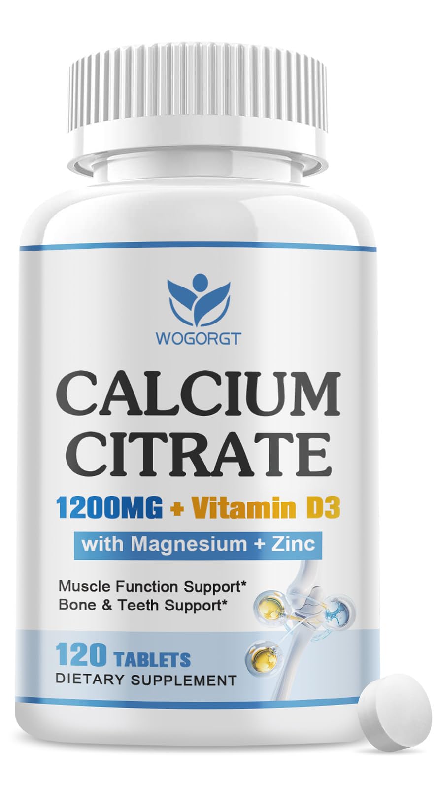 WOGORGT Calcium Citrate 1200mg comprimés vue de face