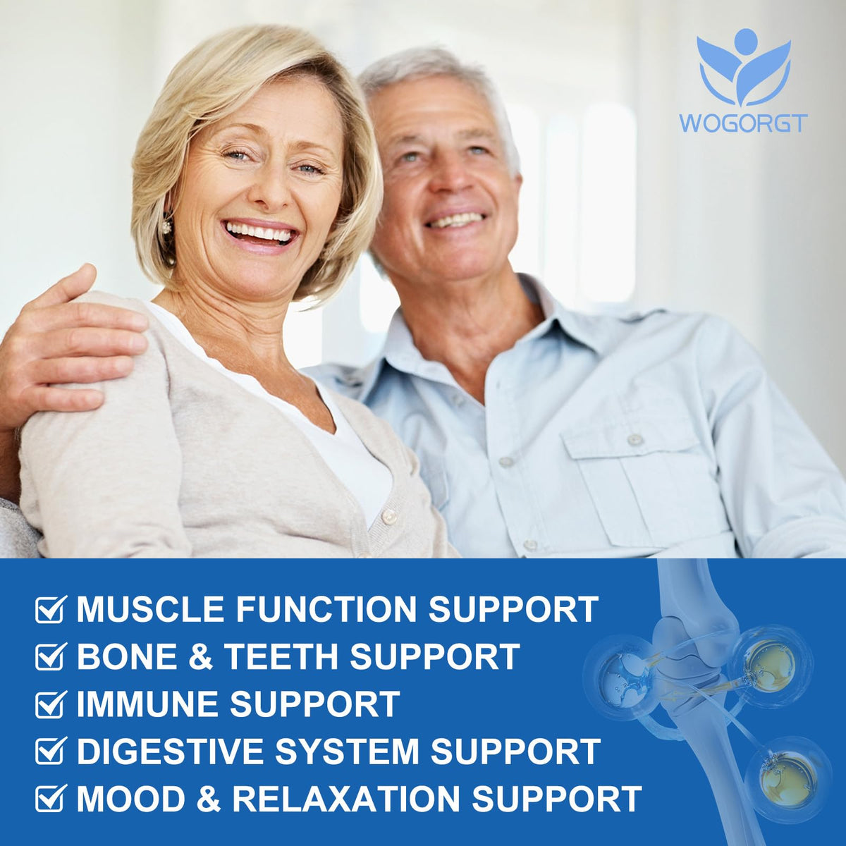 WOGORGT Calcium Citrate 1200mg étiquette et informations