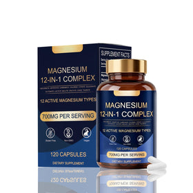 WOJJ Complexe Magnésium 12-en-1 700mg capsules avant