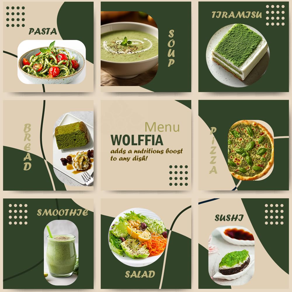 Wolffia globosa 60g en cuisine avec des ingrédients