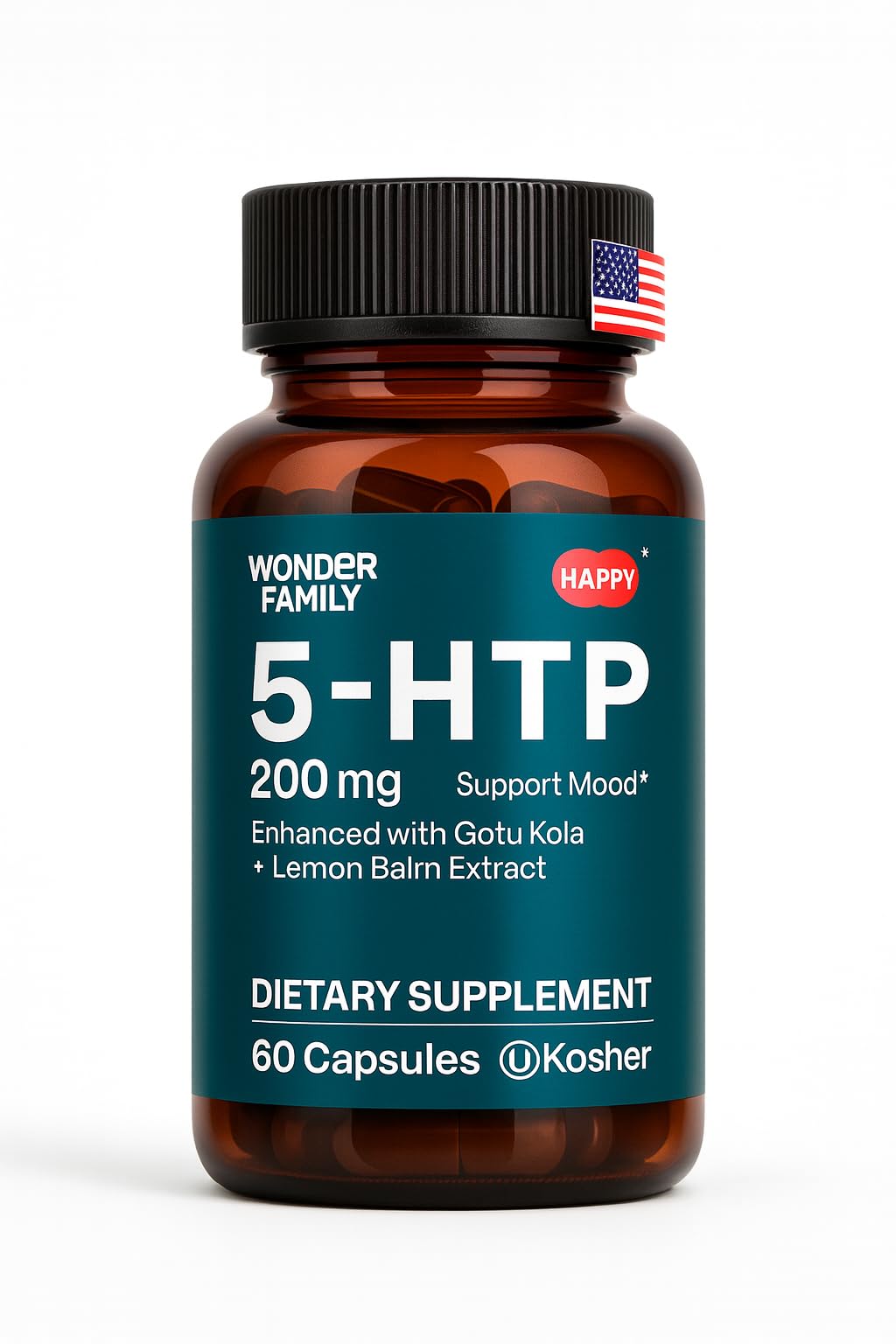 WONDER FAMILY 5-HTP 200mg capsules vue de face