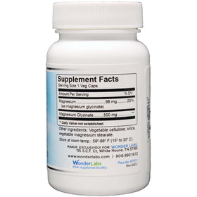 Wonder Laboratories Glycinate de Magnésium 500mg composition et dosage