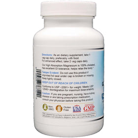 Wonder Laboratories Glycinate de Magnésium 500mg flacon arrière
