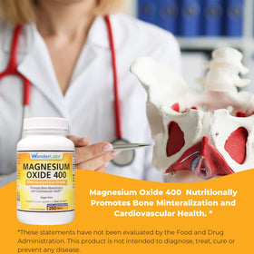 Wonder Laboratories Magnésium 400 mg dans une main
