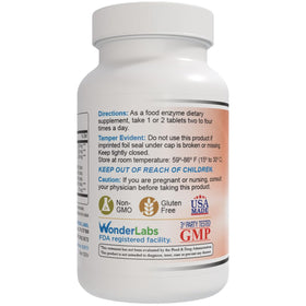 Wonder Laboratories Multi-Enzymes 300 Tablettes avec étiquette