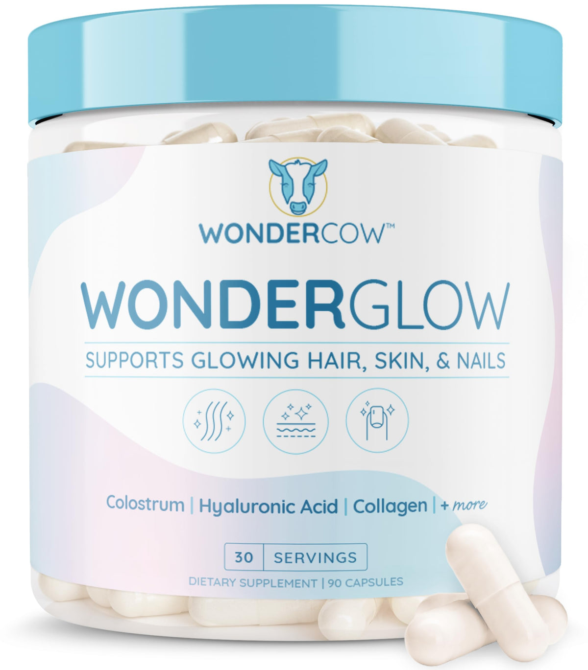WONDERCOW Complément Alimentaire Beauté Cheveux Peau Ongles - vue avant du produit