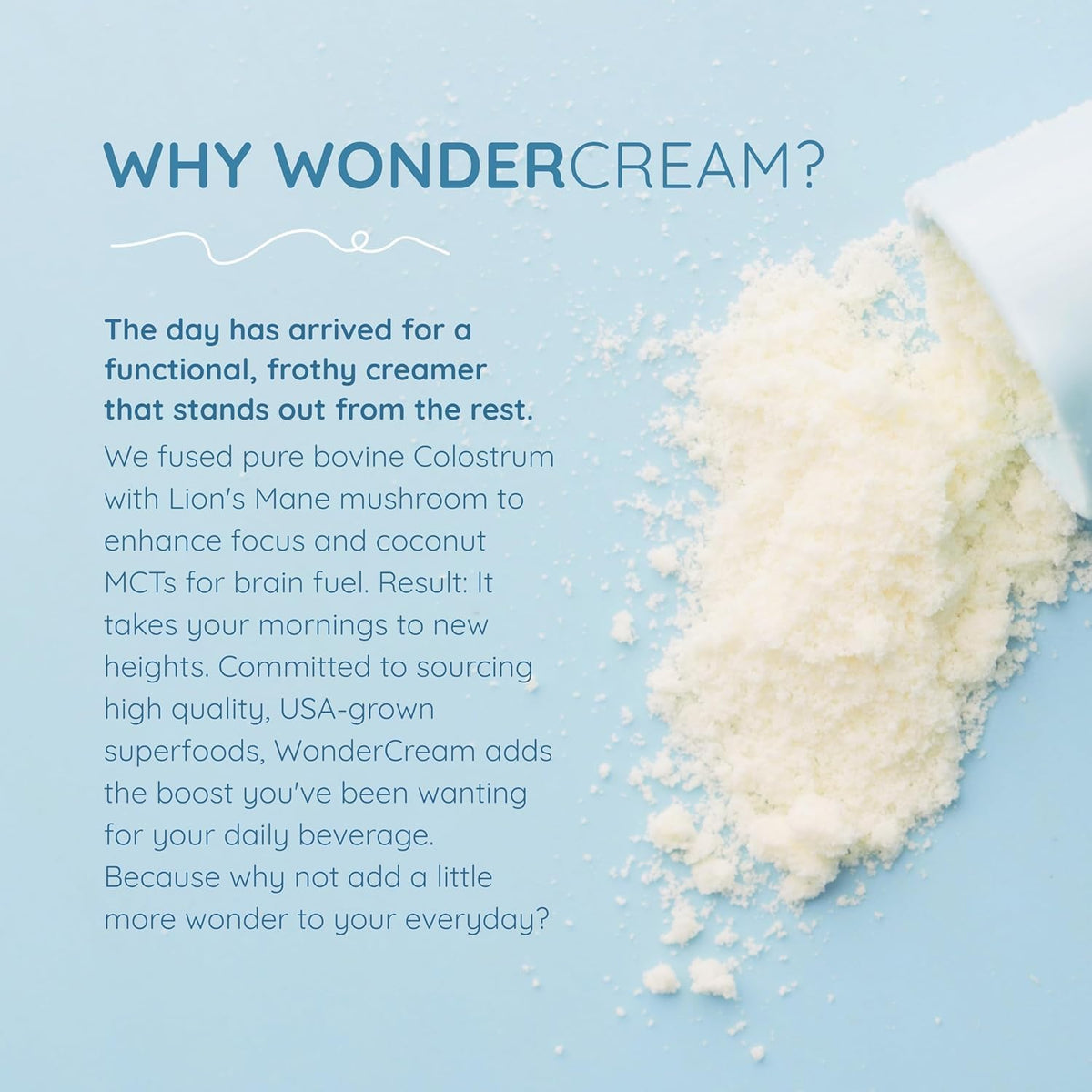 WONDERCOW Crème à café Superfood 240g sur une table