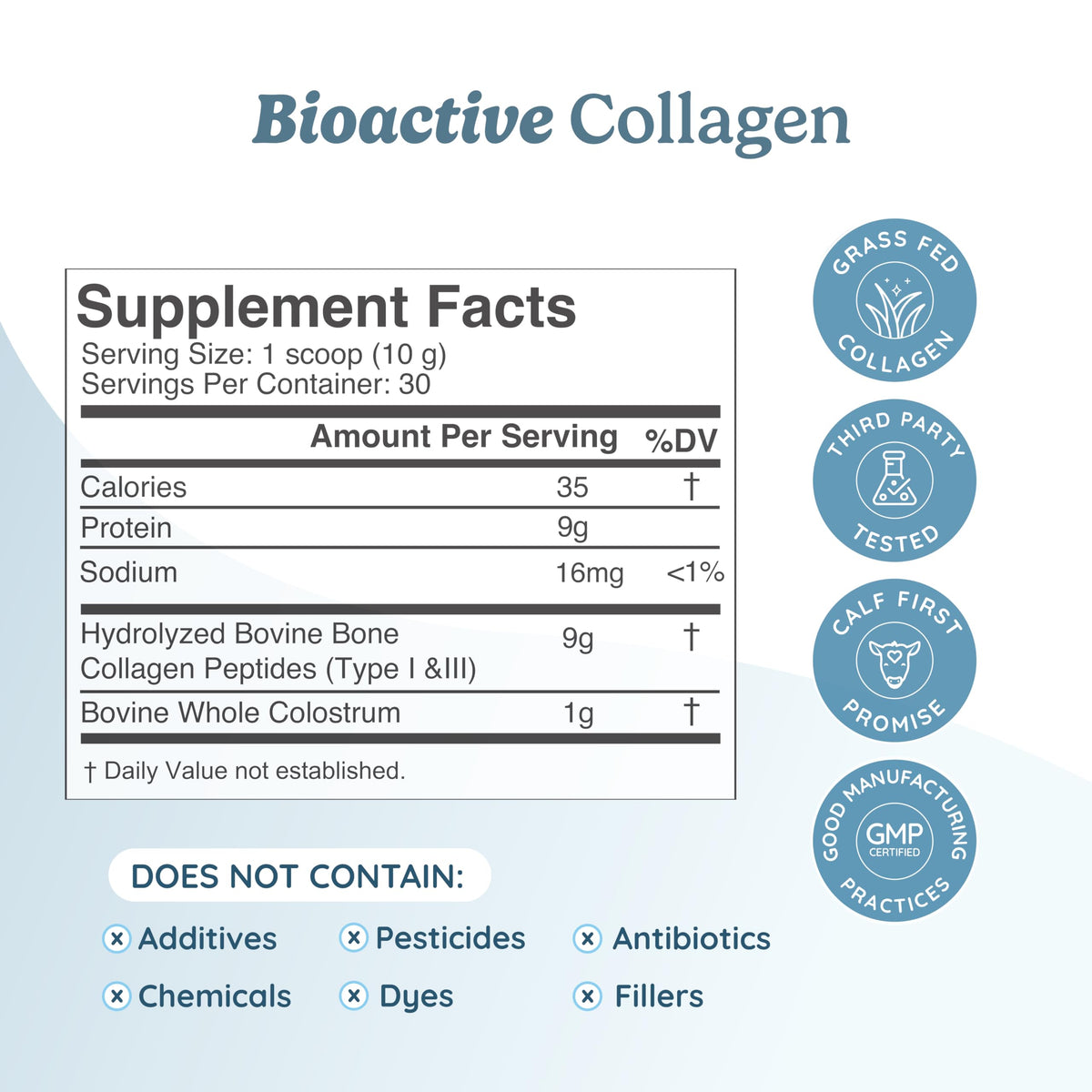 WONDERCOW Poudre de Collagène avec Colostrum Bovin 390g - vue arrière
