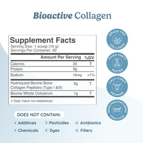WONDERCOW Poudre de Collagène avec Colostrum Bovin 390g - vue arrière