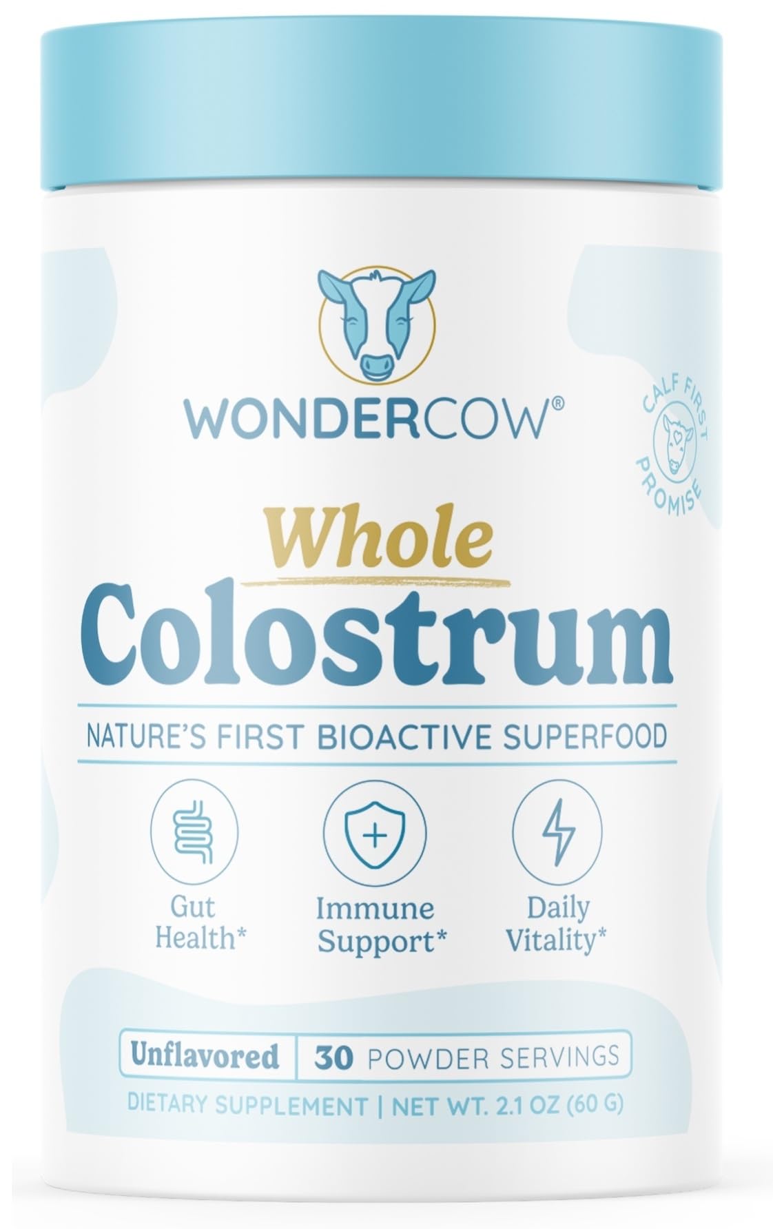 WONDERCOW Poudre de Colostrum 109g vue de face