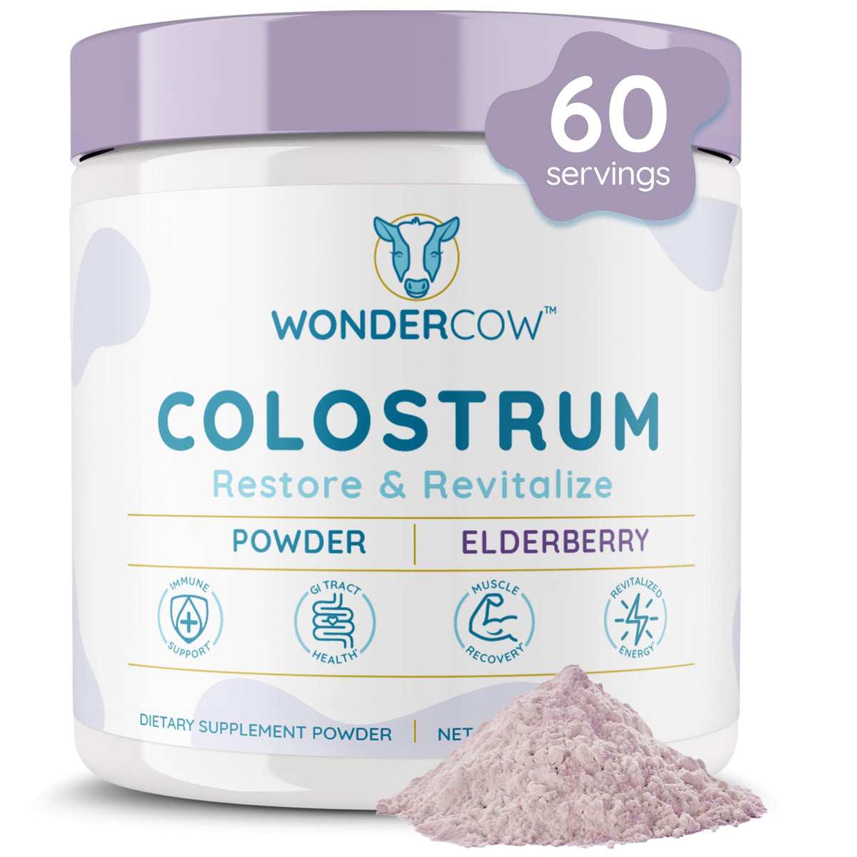 WONDERCOW poudre de colostrum complet 200g avec emballage