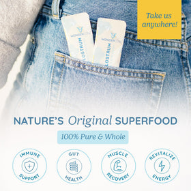 WONDERCOW Poudre de Colostrum Entier 95g - ingrédients sur l'emballage