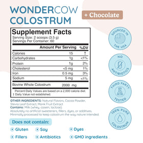 WONDERCOW Poudre de Colostrum Naturel 290g avec cuillère
