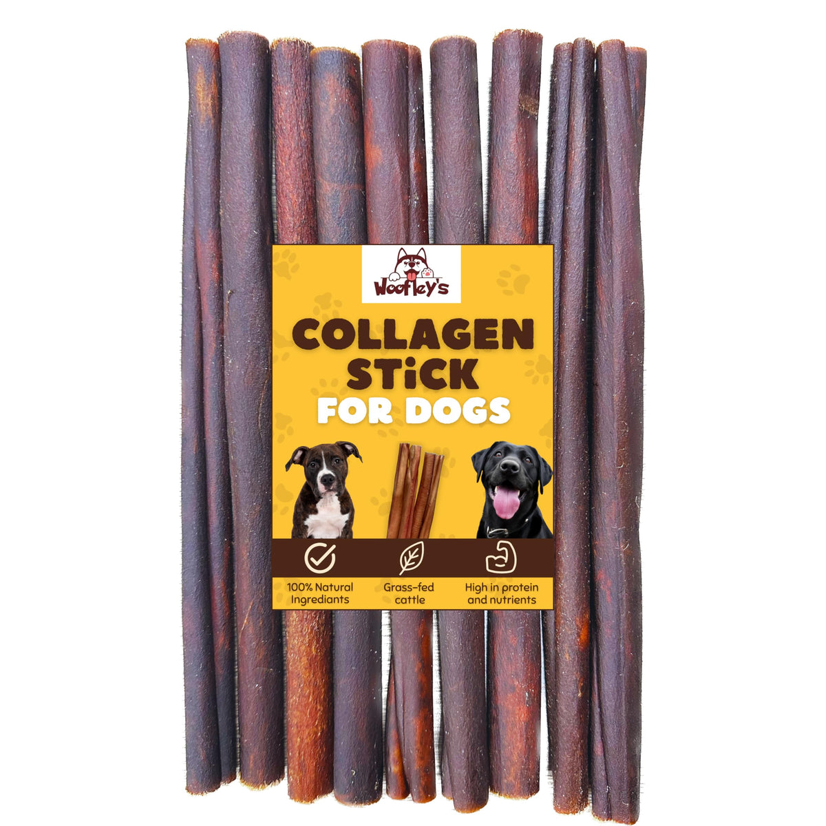 Woofley's Collagen Sticks pour Chiens 12 pouces paquet de 8 unités