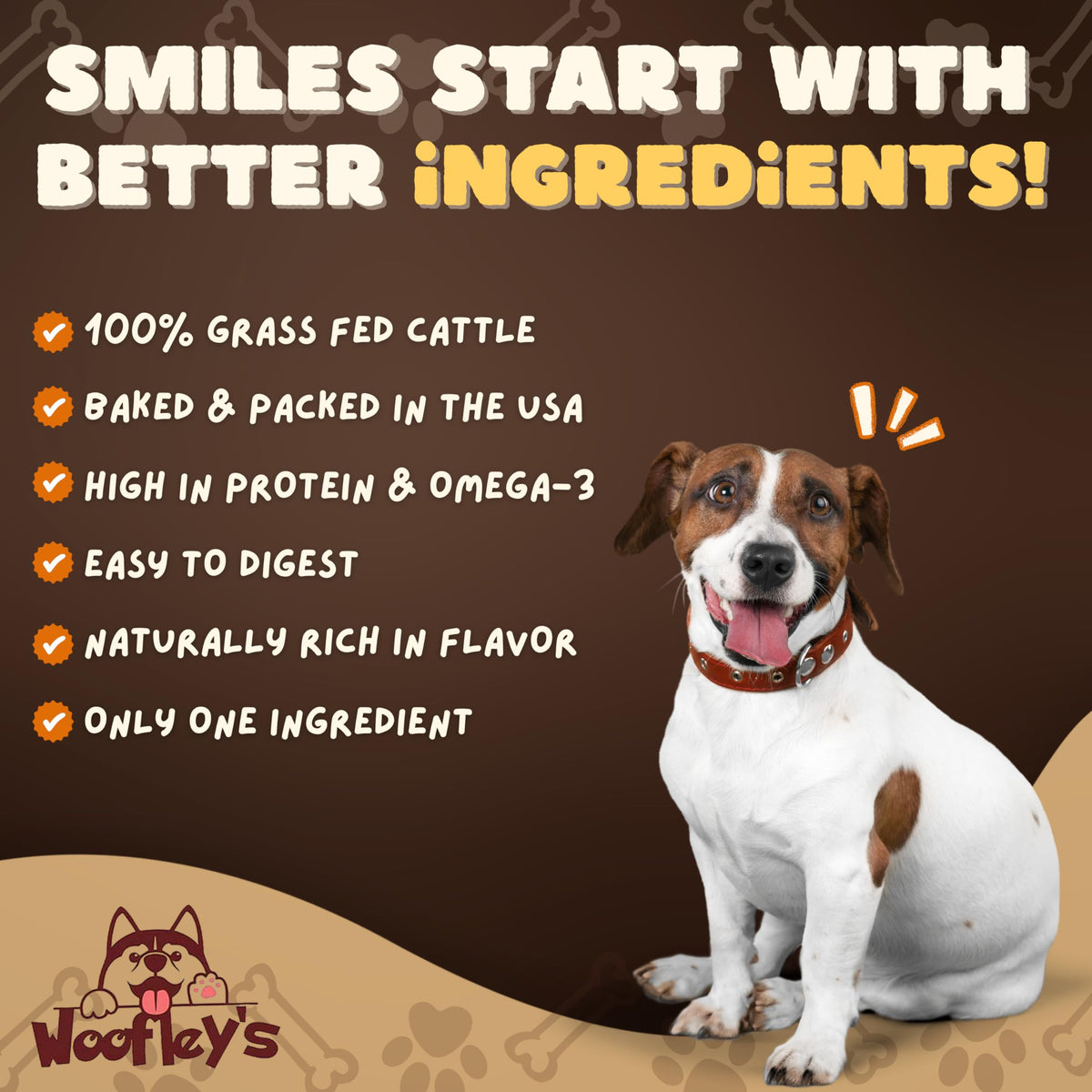 Woofley's Collagen Sticks pour Chiens affichés sur une table