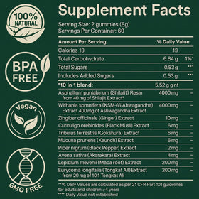 WSJAWH Alpha Gummies 10 en 1 gummies sur une surface